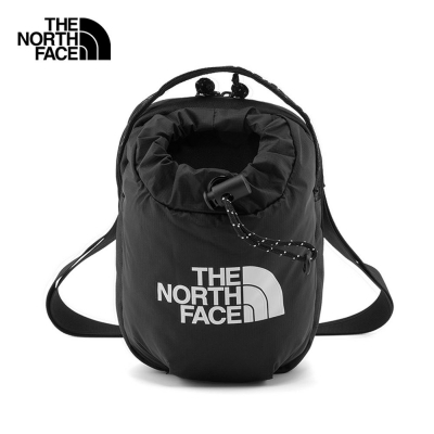 【THE NORTH FACE】北面男女款黑色抽繩休閒單肩包