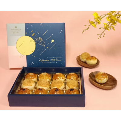 【國賓麵包房】蛋黃酥禮盒+月娘金莎酥禮盒