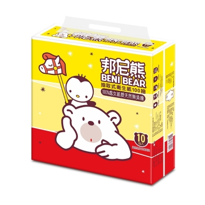 【BeniBear邦尼熊】買一送一 抽取式衛生紙100抽10包6袋/箱