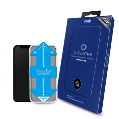 【hoda】iPhone 12 mini / 12 / 12 Pro / 12 Pro Max 藍寶石防窺滿版螢幕保護貼(附貼膜神器)