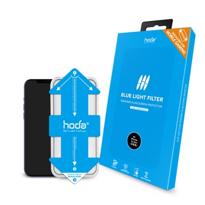 【hoda】iPhone 12 mini / 12 / 12 Pro / 12 Pro Max 手遊專用霧面磨砂抗藍光滿版玻璃保護貼(附貼膜神器)