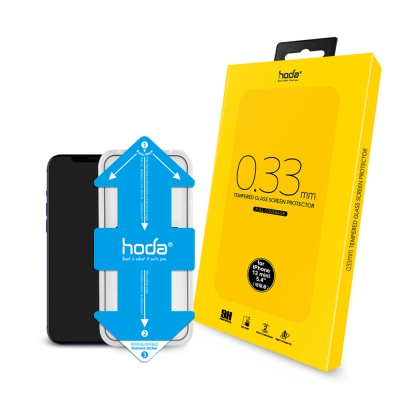 【hoda】 iPhone 12 mini / 12 / 12 Pro / 12 Pro Max 2.5D 黑框滿版玻璃保護貼(附貼膜神器)
