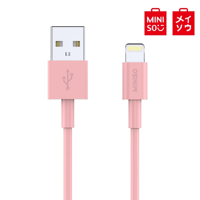 【MINISO 名創優品】MINISO 1米快充數據線2.4A(粉色)