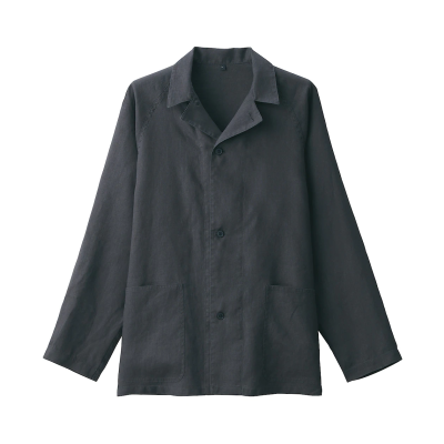 【MUJI 無印良品】男法國亞麻水洗襯衫外套-三色 (ACK30A2S)