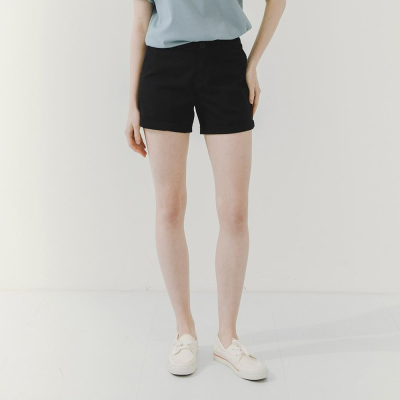 【HangTen】女裝-REGULAR FIT經典短褲(黑)