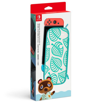 【‎Nintendo任天堂】Nintendo Switch 集合啦！動物森友會版 ～Nook夏威夷花紋～ 款配件包(保護包+液晶保護貼)(周邊)