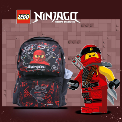 【BAG TO YOU 百達遊】LEGO丹麥樂高護脊書包Freshmen-紅忍者與龍