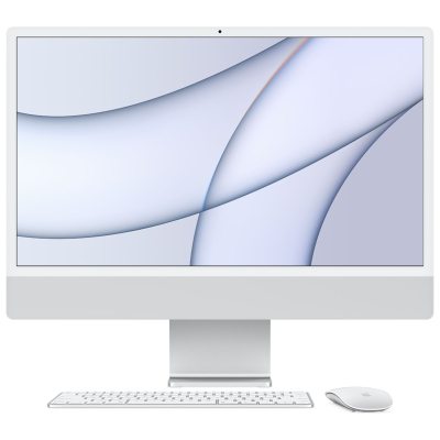【Apple授權經銷商】銀色 24 吋 iMac 配備 Apple M1 晶片+含 Touch ID 和數字鍵盤的巧控鍵盤 - 中文 (注音)