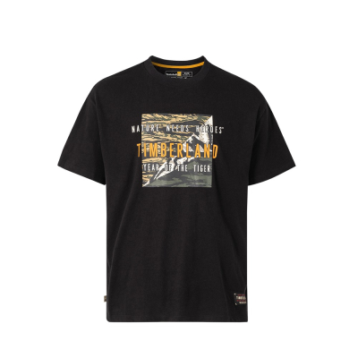 【Timberland】男款有機棉新年款厚磅寬版短袖T恤|A27GE001