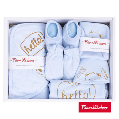 【Familidoo 米多】新生兒服裝禮盒（藍色）_金石堂
