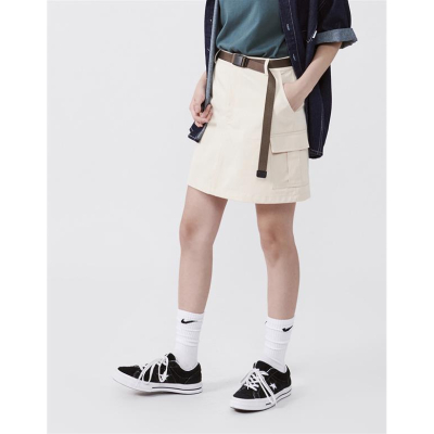 【CACO】口袋設計工裝短裙