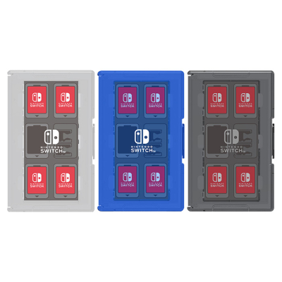 【NS】Nintendo Switch 卡夾收納盒12+2《HORI (NSW-024白色)》(周邊)