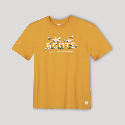 【Roots】男裝- 生生不息系列 蜜蜂與花朵短袖T恤 RC39030923