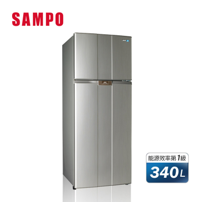 【生活工場】SAMPO聲寶 340公升一級能效變頻雙門冰箱SR-B34D(G6)