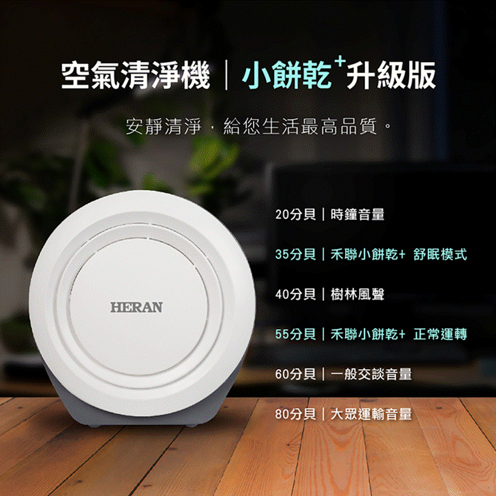 【生活工場】HERAN禾聯 小餅乾UV抑菌空氣清淨機HAP-150Z1(H)