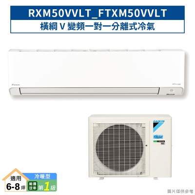 DAIKIN大金【RXM50VVLT/FTXM50VVLT】橫綱V變頻一對一分離式冷氣(冷暖型) (含標準安裝)