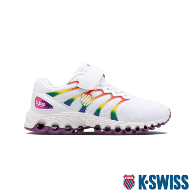 【K-SWISS】Tubes Comfort 200 Strap輕量訓練鞋-童-白/彩虹