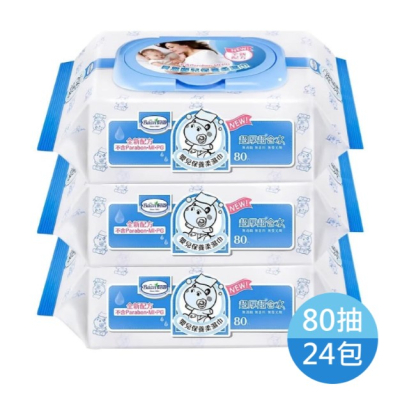 【安琪兒】Baan 貝恩 嬰兒保養超純水柔濕巾 無香料(1包80抽)_箱購24包