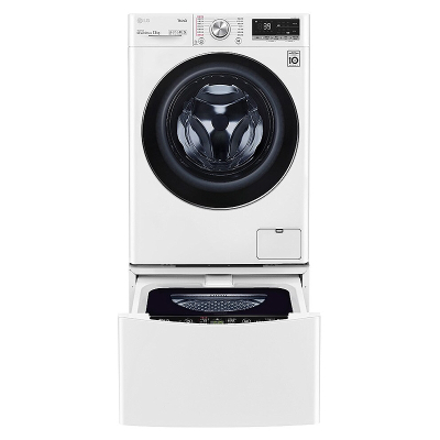 LG樂金【WD-S13VDW+WT-SD201AHW】13+2公斤蒸洗脫烘TWINWash雙能洗衣機冰磁白(含標準安裝)