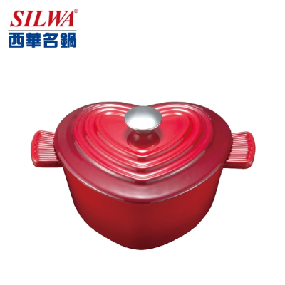 【SILWA 西華】心型鑄鐵琺瑯湯鍋22cm