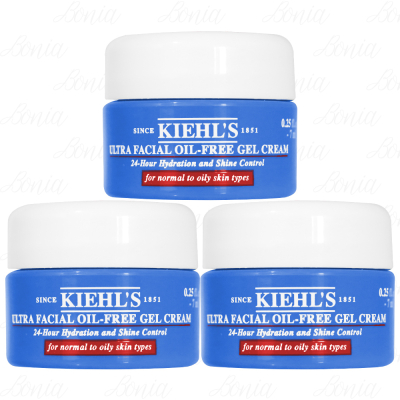 Kiehl's 契爾氏 冰河醣蛋白吸油水感凝凍 豪華試用品(7ml)*3(公司貨)