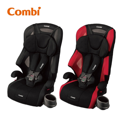 【甜蜜家族】Combi Joytrip S 2-12歲成長型汽車安全座椅(洗鍊黑/炫目紅)