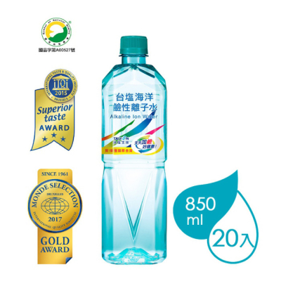 任選-【台鹽】海洋鹼性離子水 850mlX20瓶/箱 