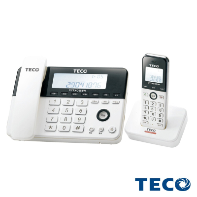 【TECO 東元】2.4G數位無線子母電話機／XYFXC081W