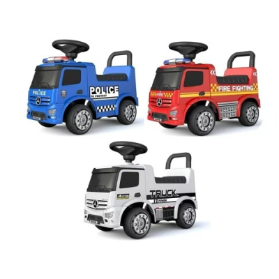 【甜蜜家族】Mercedes-Benz原廠授權 賓士嚕嚕車(警車-藍/卡車 -白/消防車-紅)