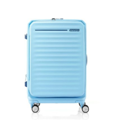 【Samsonite】美國旅行者Frontec HJ3 行李箱1/9可擴充防盜避震飛機輪PC硬殼 25吋 水藍色