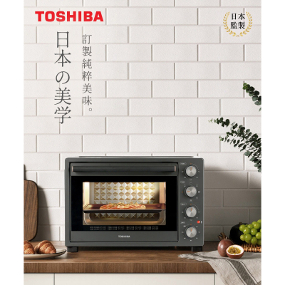 【日本東芝TOSHIBA】32公升雙溫控旋風電烤箱 / TL1-MC32AZT(GR)