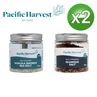 【壽滿趣】Pacific Harvest 紐西蘭天然麥蘆卡煙燻海鹽100g/野生紅藻海鹽90g(2種風味任選2)