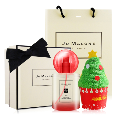 Jo Malone 朱槿花芳醇香水(30ml)+聖誕樹造型毛巾[附禮盒+提袋]