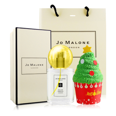 Jo Malone 黃槿花香水(30ml)+聖誕樹造型毛巾[附禮盒+提袋]-國際航空版