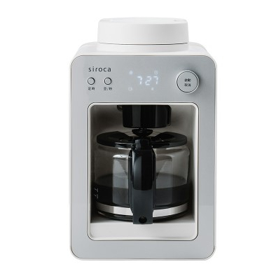【Siroca】SC-A3510W 自動研磨咖啡機(白) 贈 咖啡豆1包