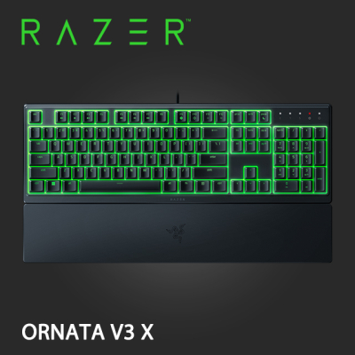 【Razer】雷蛇 ORNATA V3 X 雨林狼蛛 V3X 靜音薄膜鍵盤 RGB 中文鍵盤 (RZ03-04470100-R3M1)