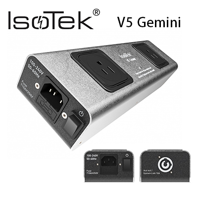 英國 IsoTek 電源處理器 V5 Gemini 二孔電源插座降噪/濾波/淨化功能 公司貨