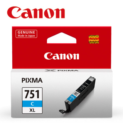【Canon】CLI-751XL-C 原廠藍色高容量XL墨水匣