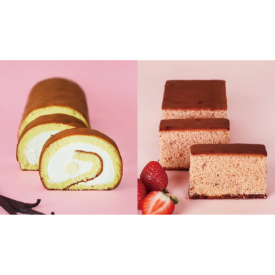 領券899【MIOPANE】草莓長崎蛋糕+北海道原味香草生乳捲組免運