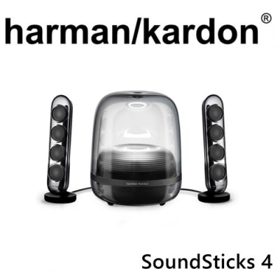 限時下殺【Harman Kardon】SoundSticks 4 藍牙2.1聲道多媒體水母喇叭-黑色