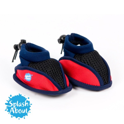【Splash About 潑寶】Splash Beach Shoes  寶寶專用海灘鞋 - 海軍藍紅 12cm