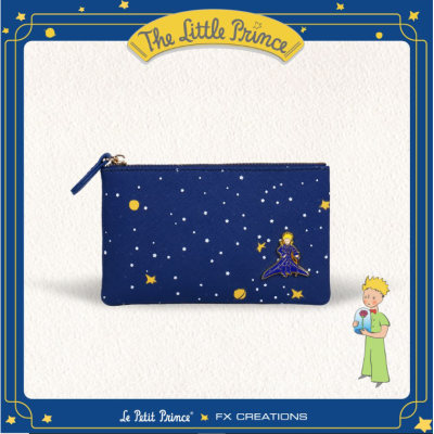 【小王子Le Petit Prince聯名款】閃耀星空系列 真皮零錢包-星空藍 LPPW76034-98