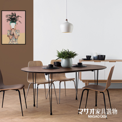 【生活工場】奧米歐日式風可延伸胡桃木餐桌