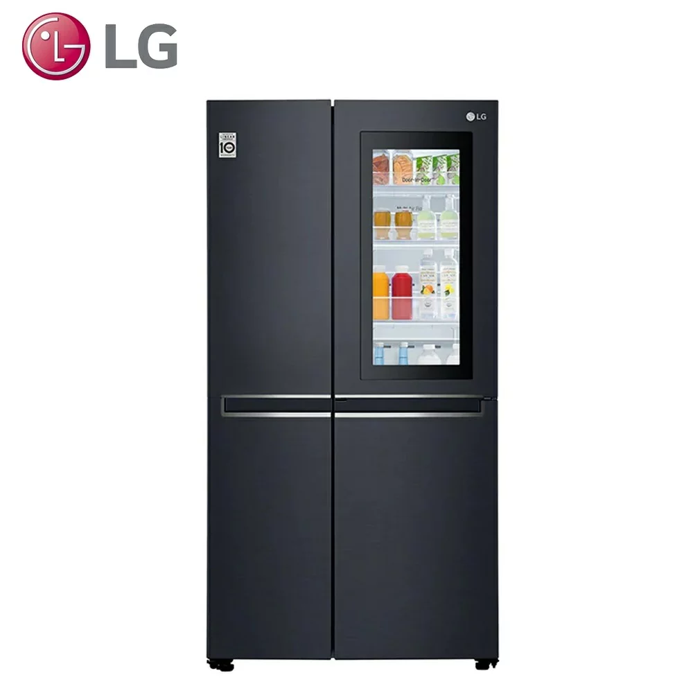 【LG 樂金】653公升 InstaView™ 敲敲看門中門冰箱 GR-QL62MB 夜墨黑