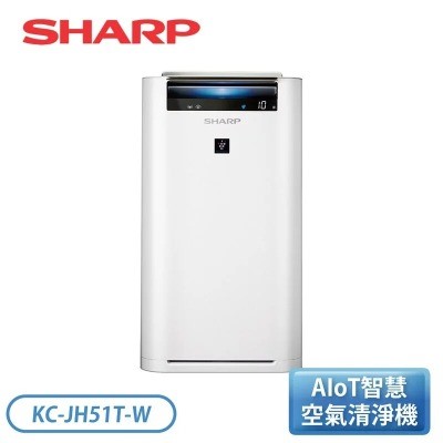 SHARP 夏普日本原裝◆16坪AIoT智慧遠端控制空氣清淨機(KC-JH71T-W)