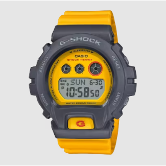 【CASIO 卡西歐】G-SHOCK 復古質感90年代原始色彩電子錶-灰黃GMD-S6900Y-9