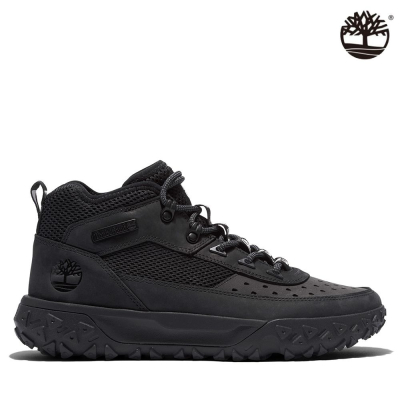 Timberland 男款黑色再生皮革GreenStride Motion 6休閒鞋|A5VAC015