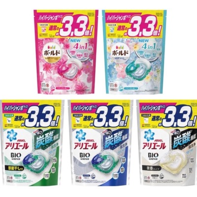 【P&G】Ariel4D洗衣膠球156顆(6.1元/顆)(39P補*4包)_超強潔淨/室內晾衣/柔軟花香