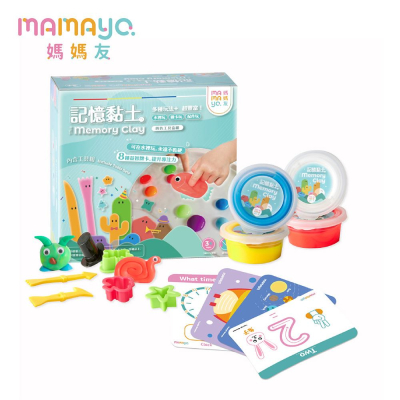 【甜蜜家族】mamayo 媽媽友 記憶黏土4色工具組 + 成長學習摺疊墊-大(三色可選)