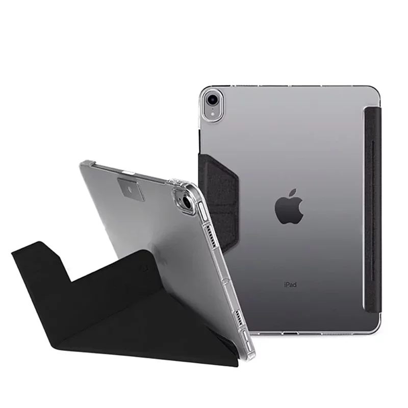 【Rainbow 3C】iPad mini 2021 Amos 8.3吋 相機快取多角度折疊布紋皮套